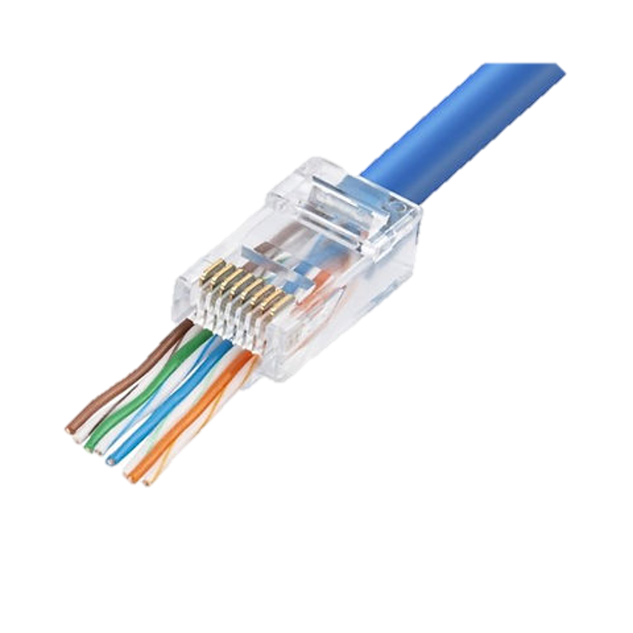 Category 6A, RJ45 Pass-through Modular Plug