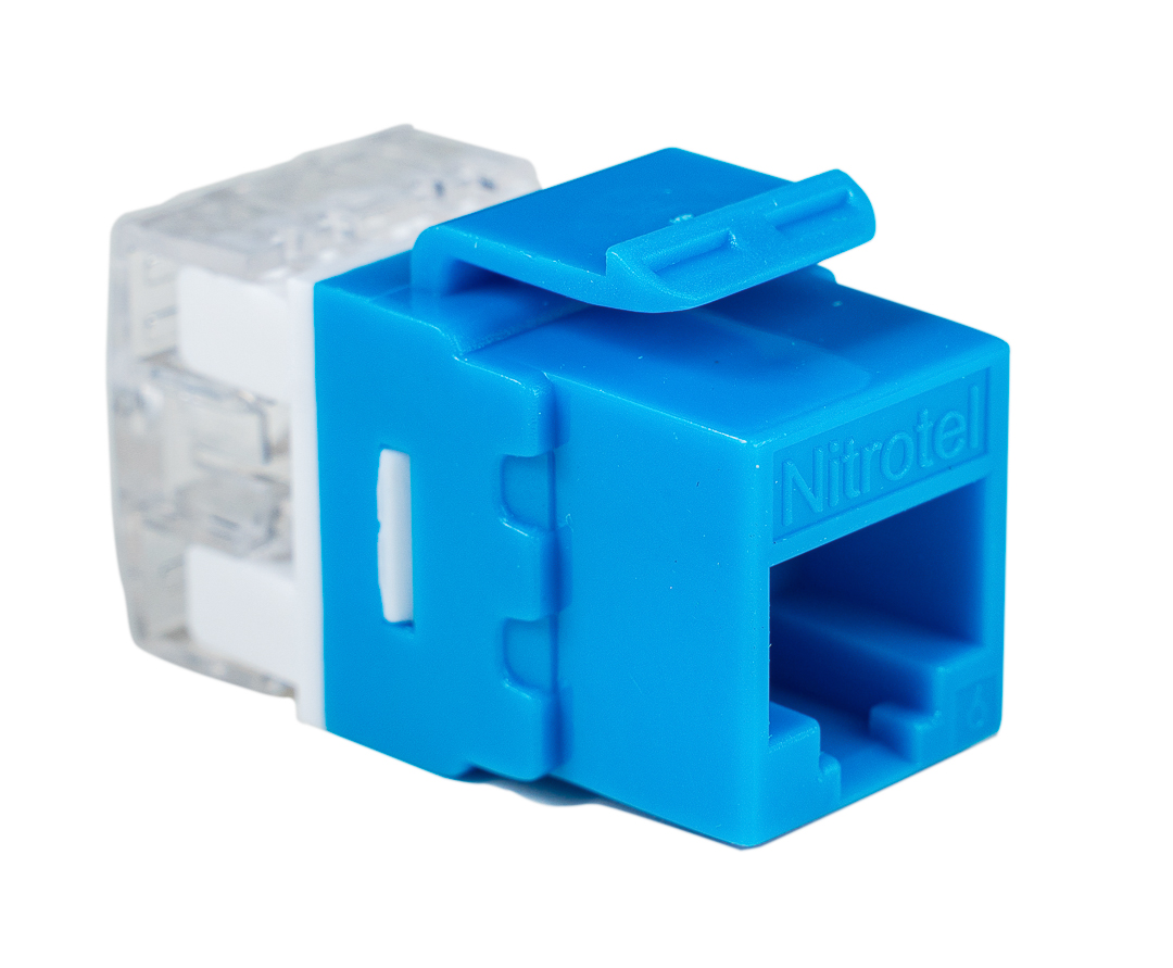 Category 6, RJ45, Keystone Jack Module, 180 Degrees – Unshielded