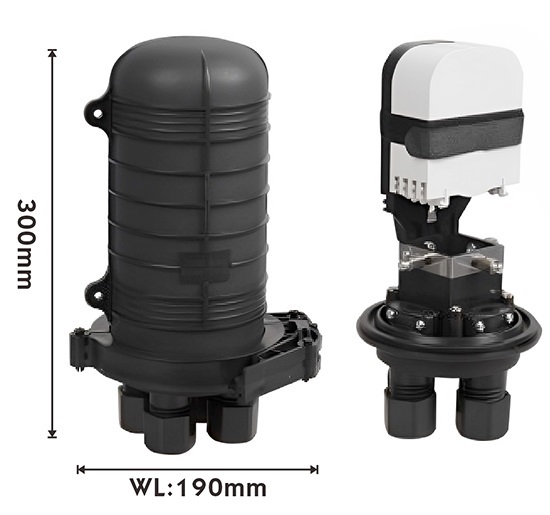 Mini Dome Fiber Optic Splice Closure 4 In-Out Ports
